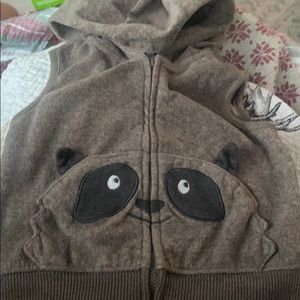 Raccoon fleece vest